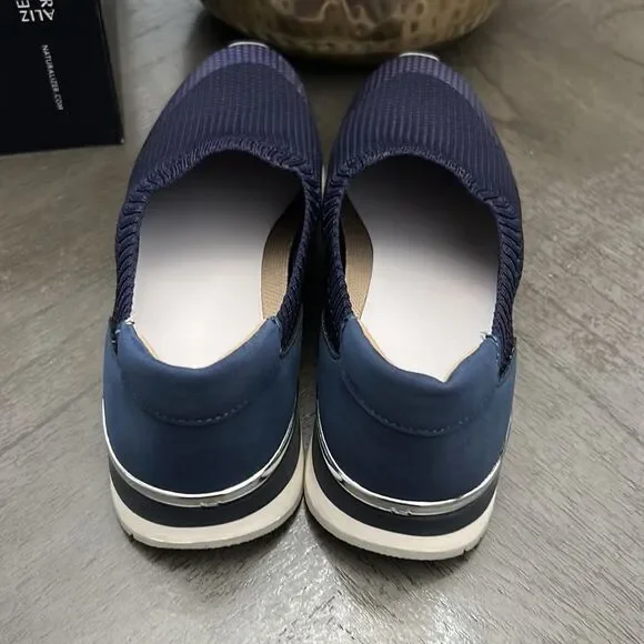 Naturalizer Lafayette French Navy Knit Slip-On Sneakers - Picture 7 of 10